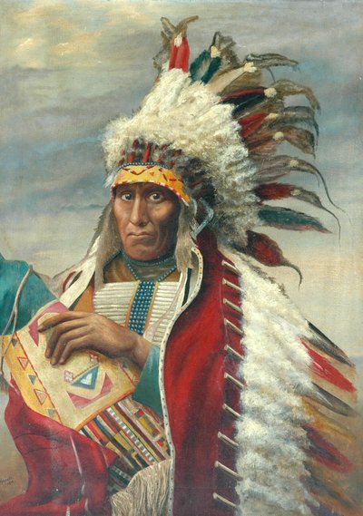 Amerikanischer Indianer, 1910 von R. Russell